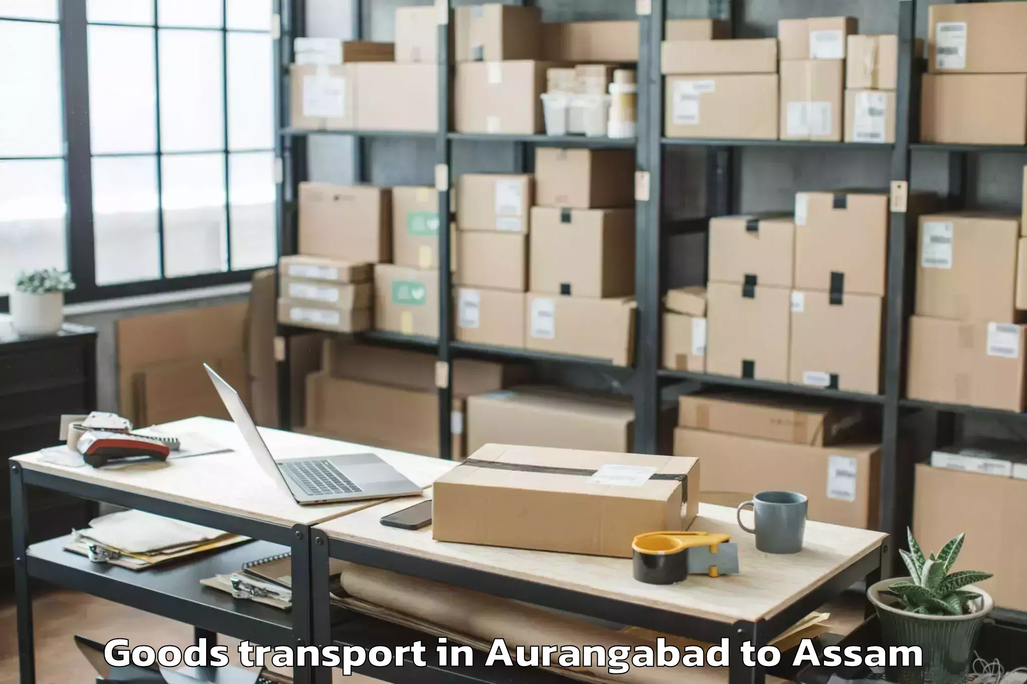 Easy Aurangabad to Dhakuakhana Goods Transport Booking